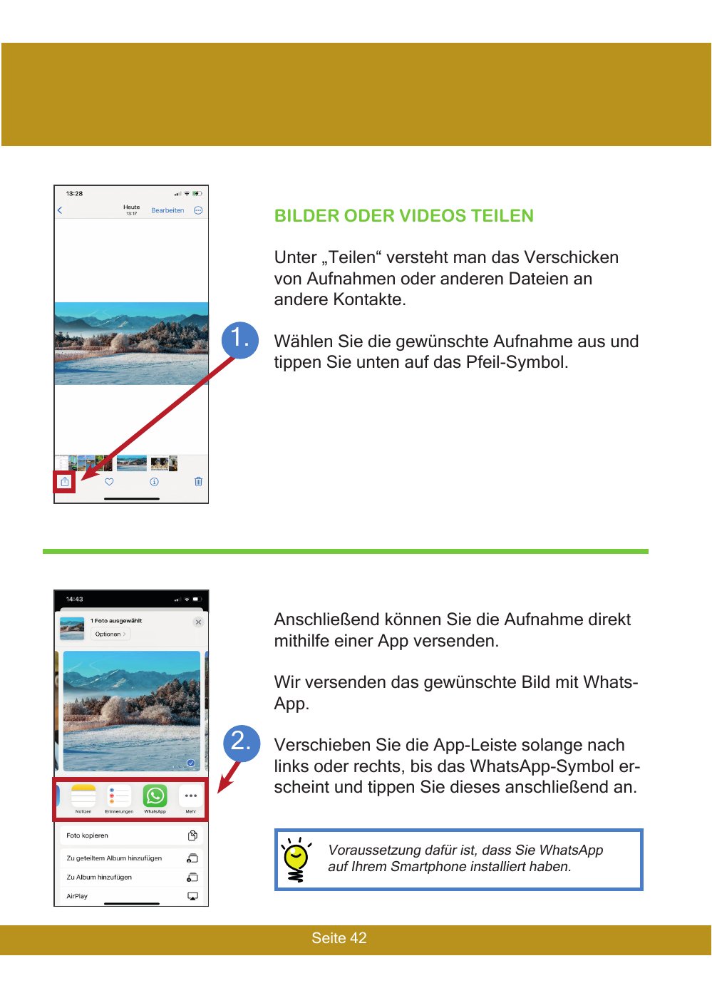 iPhone-Anleitung für Senioren 2023 – Buch 3 iPhone-Anleitung 2023: ein Foto auswählen und über WhatsApp teilen