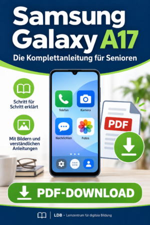 Cover: Samsung Galaxy A17 – Die Komplettanleitung für Senioren, als PDF-Download von LDB